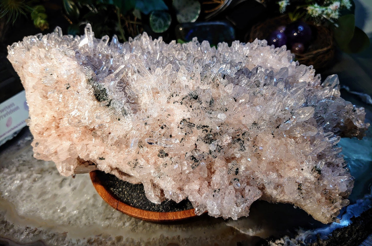 Epic Colombian Pink Quartz Cluster / 3,257g / 7lbs 2.8oz / Lithium / for Crystal Healing / Home and Altar Decor / Large Cabinet Size