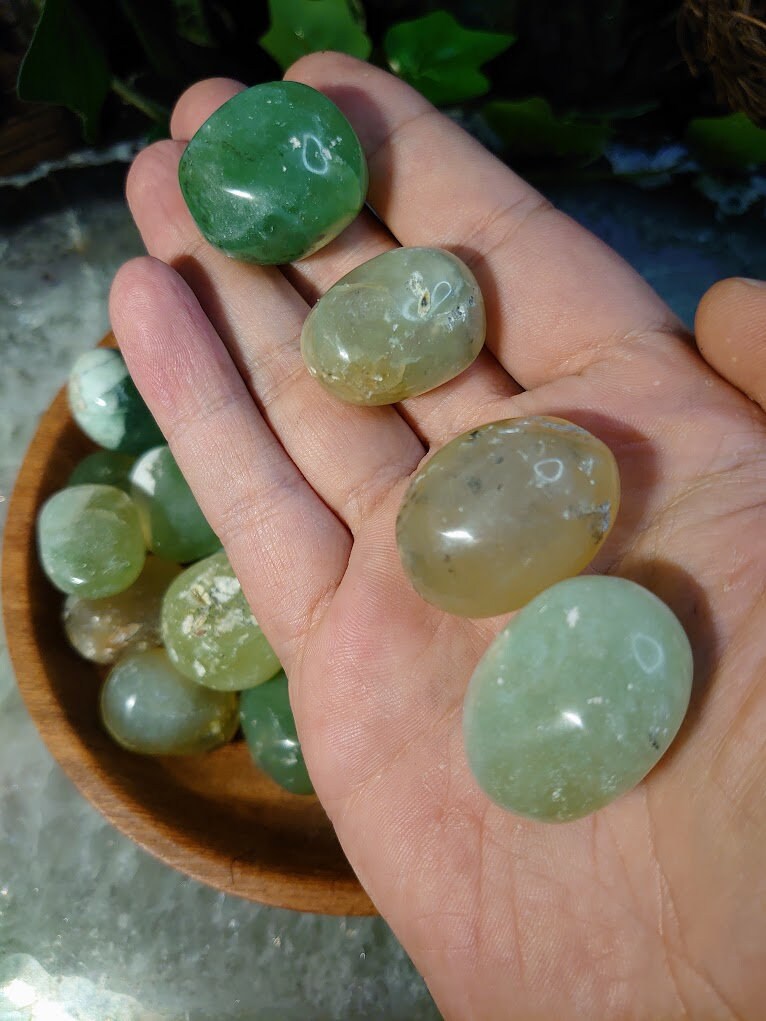 Chrysoprase Tumbled Stones from Indonesia for Crystal Healing / Meditation / Reiki / Home and Altar Decor / Gifting
