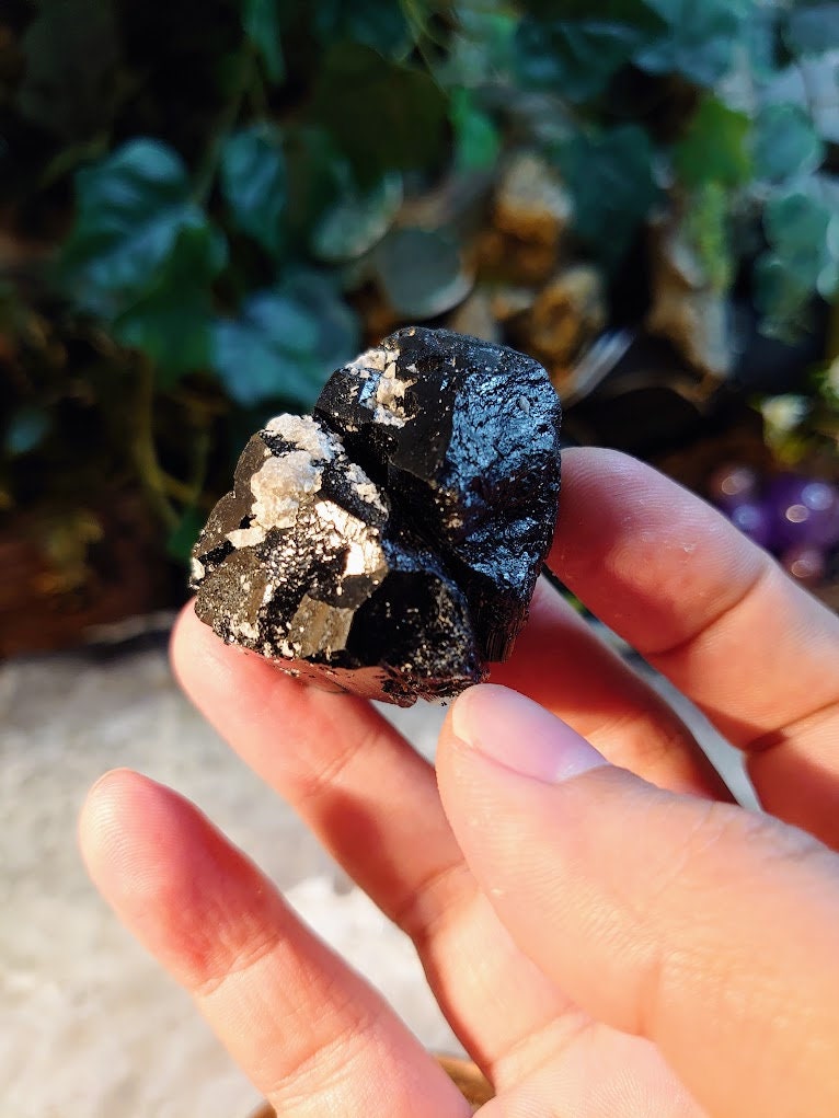 Glossy Black Tourmaline with Termination / Schorl Crystal From Madagascar / 70.04g / Thumbnail Specimen / Desk Decor / Reiki / Collection