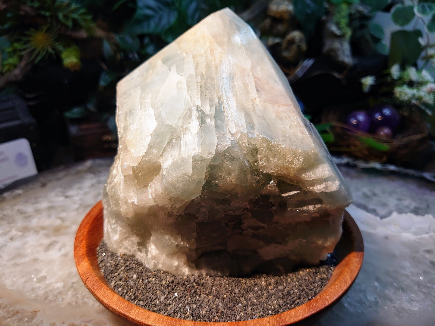 Large Semi Polished Aquamarine Generator/Obelisk/Tower from Brazil for Crystal Healing / 1,506g / Reiki / Meditation / Home & Altar Decor