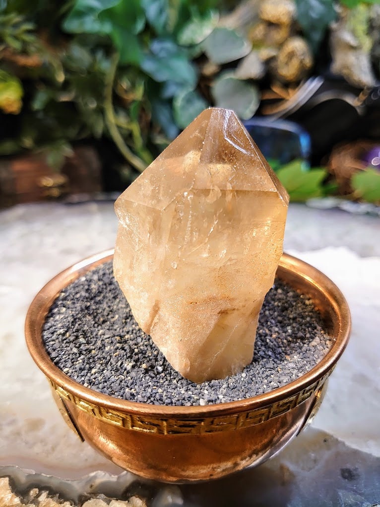 Natural Kundalini Congo Citrine Point for Altar and Home Decor / 135g / Energy Work / Crystal Healing / Reiki