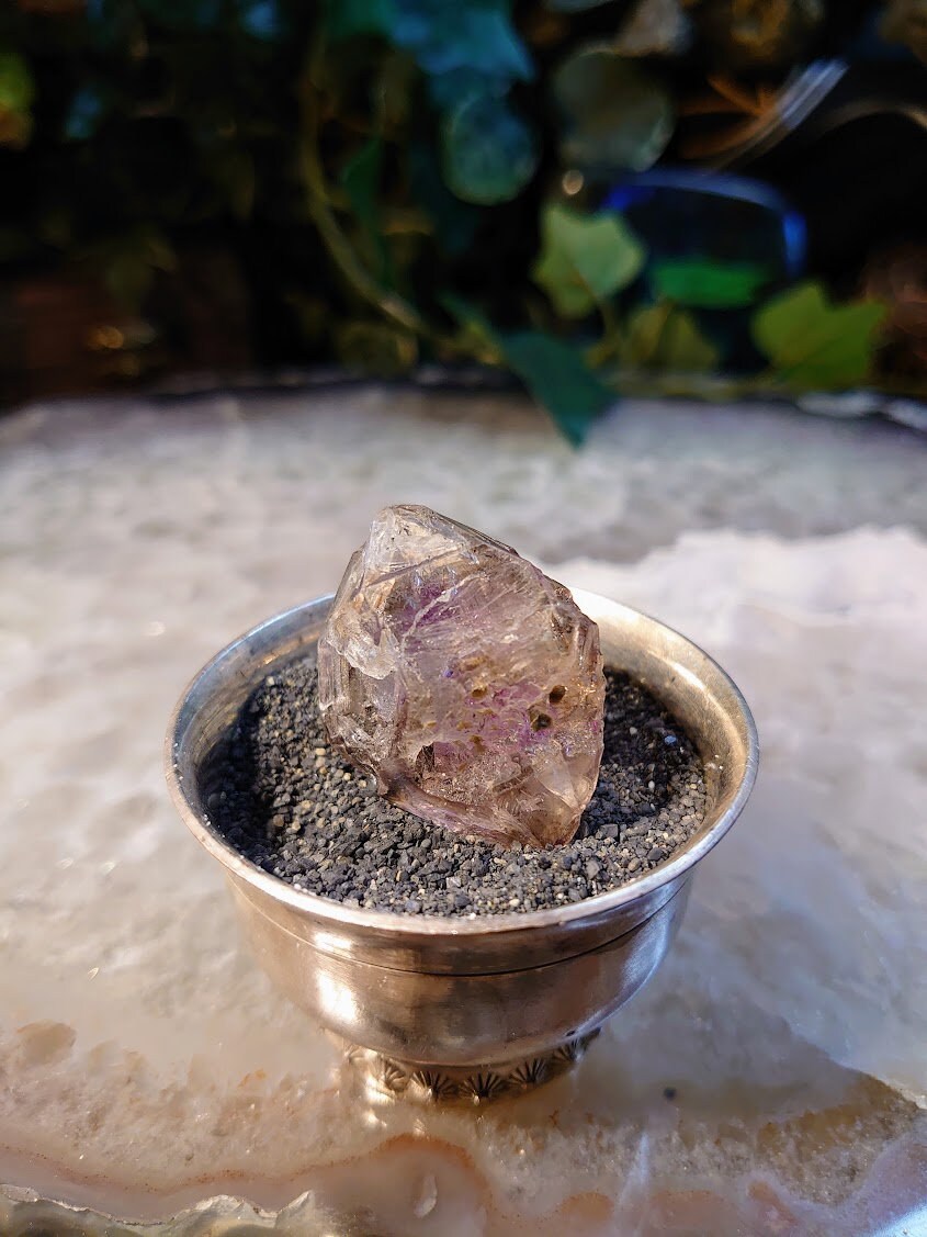 Smoky Skeletal Amethyst Point, Double Terminated from Espírito Santos, Brazil for Collection / 19.15g / Meditation/ Super Seven Locality