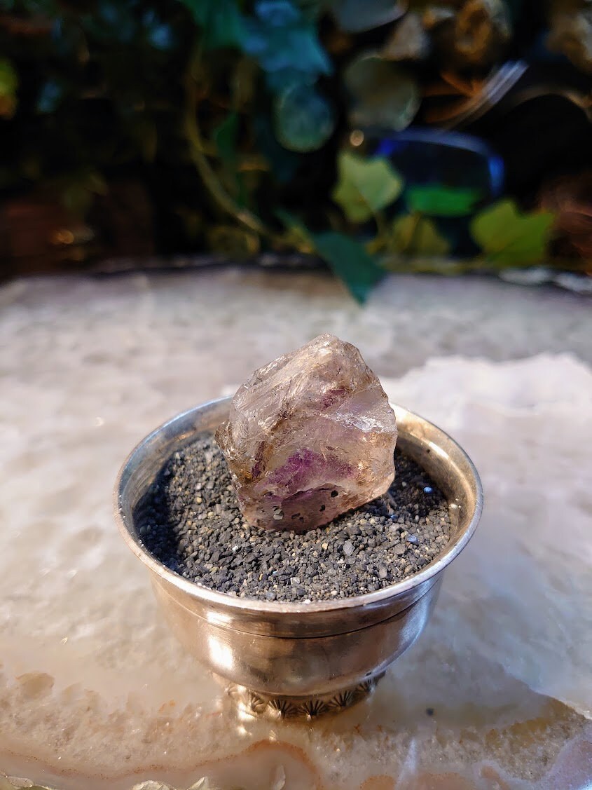Smoky Skeletal Amethyst Point, Double Terminated from Espírito Santos, Brazil for Collection / 19.15g / Meditation/ Super Seven Locality