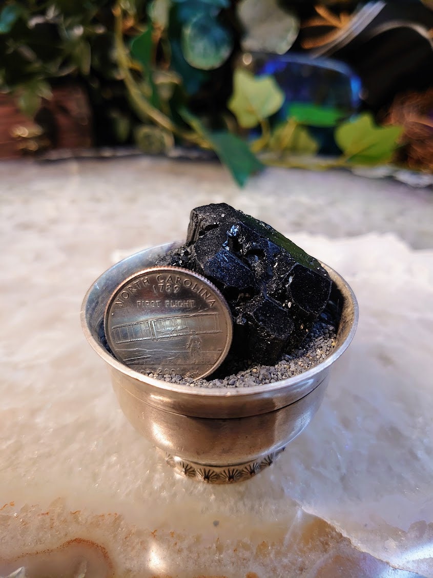 Fine Glossy Black Tourmaline with Termination / Schorl Crystal From Madagascar / 37.91g / Thumbnail Specimen / Desk Decor / Collection
