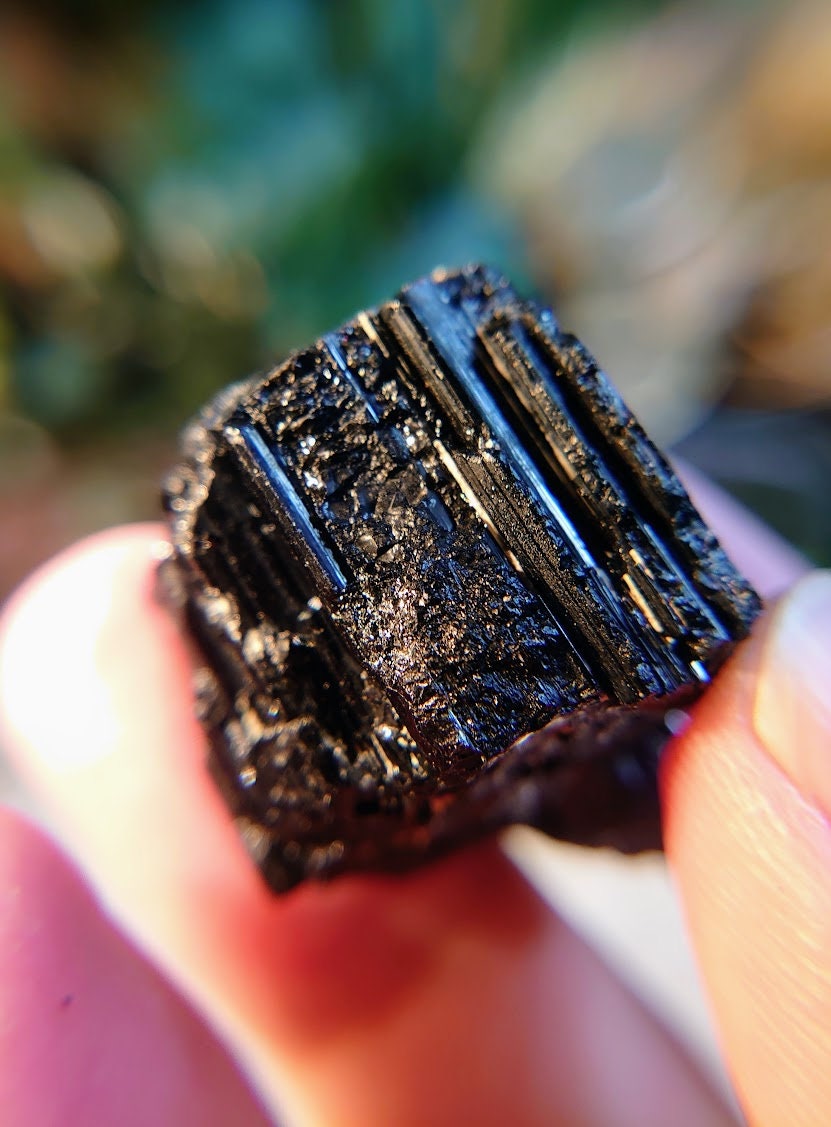 Fine Glossy Black Tourmaline with Termination / Schorl Crystal From Madagascar / 31.68g / Thumbnail Specimen / Desk Decor / Collection