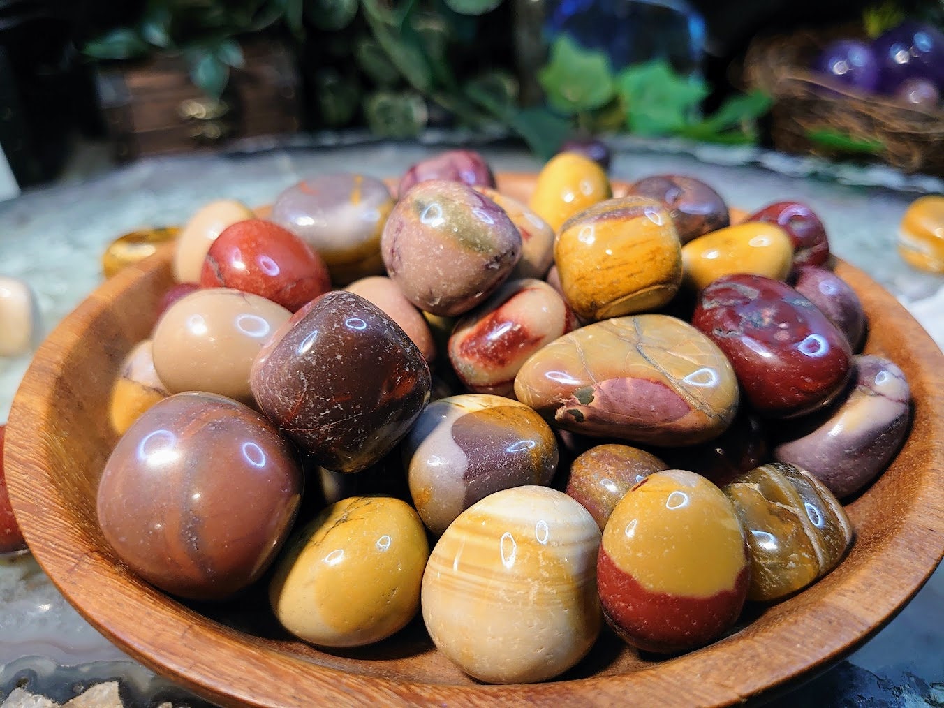 Mookaite Jasper Tumbled Stone from Australia / Polished Pebbles/ for Crystal Healing & Grids/ Reiki/ Meditation/ Energy Work/