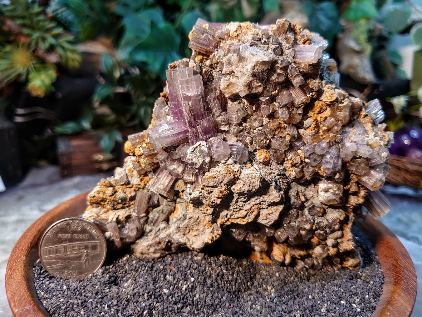 Epic Purple Aragonite Crystal Cluster from Castilla La Mancha, Spain for Crystal Healing / 590g / Mineral Collecting/ Cabinet Size