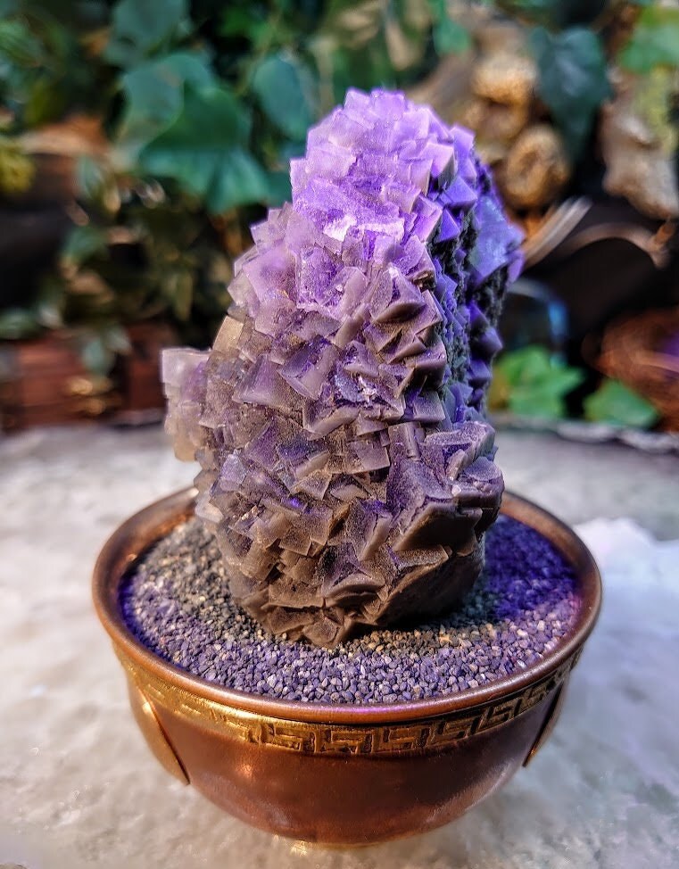 Grey/Purple Fluorite Cluster from Rucksack Cleft, Salzburg, Austria / 231g / Collection / Small Cabinet Size