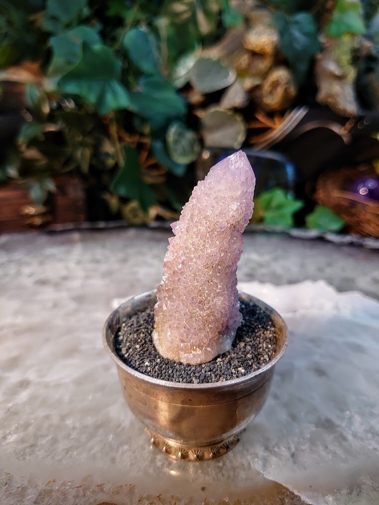Spirit Quartz Finger from South Africa / 45.50g / Cactus Quartz / Spirit Amethyst for Crystal Healing / Meditation/ Reiki / Gifting