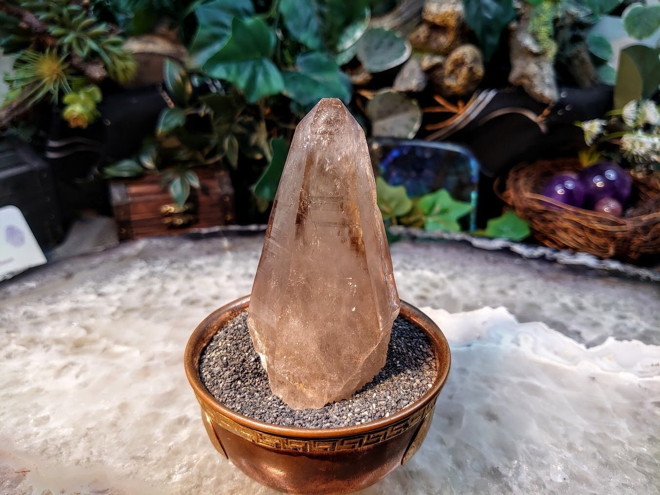 Natural Smoky Quartz Point from Malawi, Africa for Collection / 165g / Home & Altar Decor / Protection / Small Cabinet Class