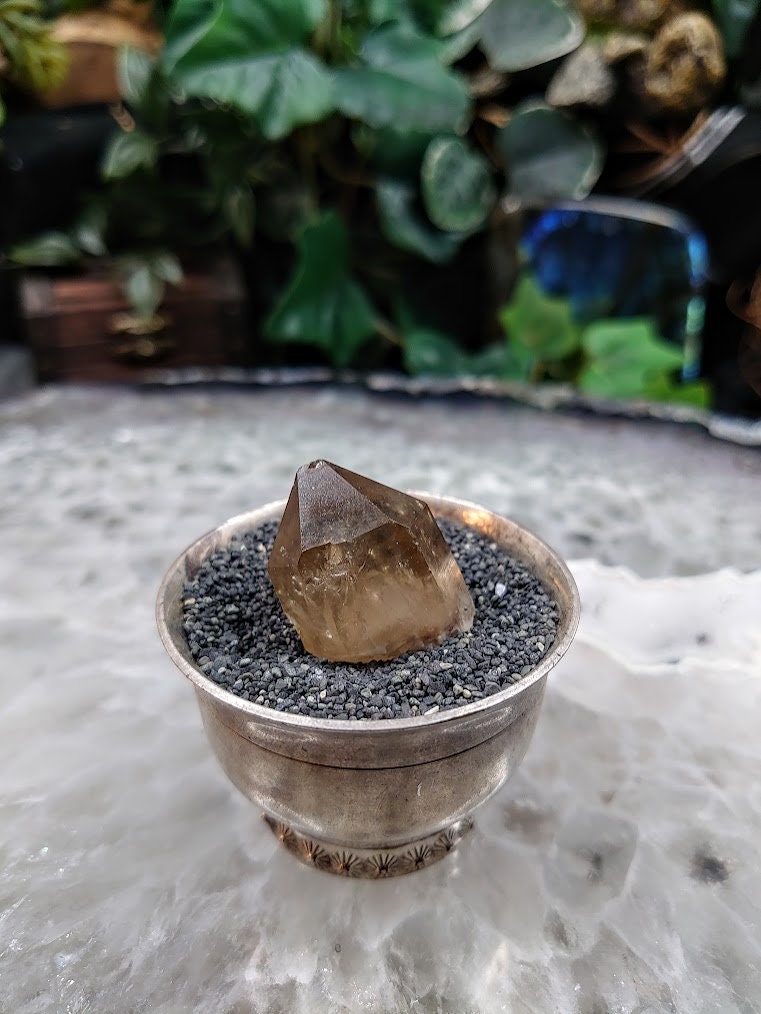 Small Natural Kundalini Congo Citrine Point for Altar and Home Decor / 14.58g / Energy Work / Crystal Healing / Reiki