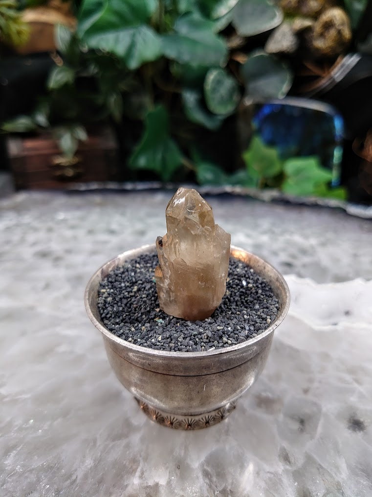 Small Natural Kundalini Congo Citrine Cluster for Altar & Home Decor / 13.56g / Energy Work / Crystal Healing / Miniature Class