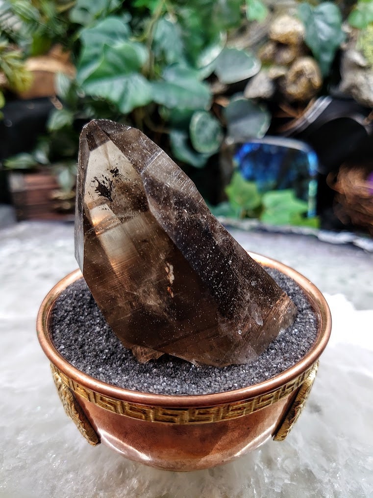 Natural Smoky Quartz Point from Malawi, Africa for Collection / 154g / Home & Altar Decor / Protection / Small Cabinet Class