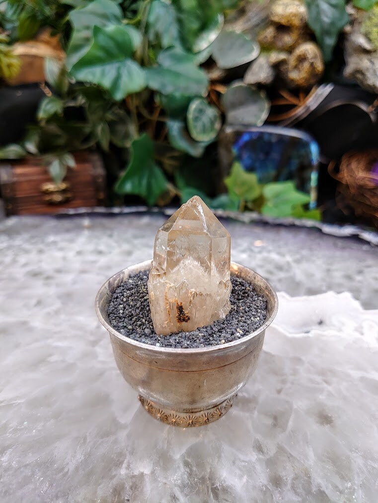 Small Natural Kundalini Congo Citrine Cluster with Phantom for Altar & Home Decor / 28.26g / Energy Work / Crystal Healing / Miniature Class
