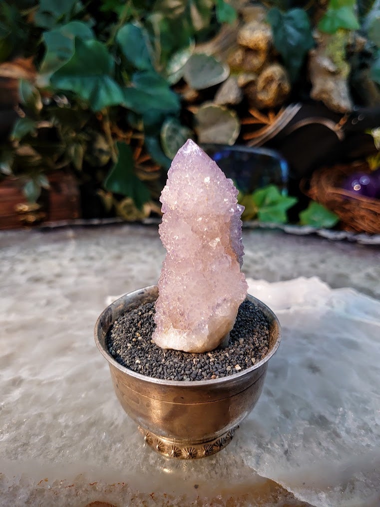 Spirit Quartz Finger from South Africa / 45.50g / Cactus Quartz / Spirit Amethyst for Crystal Healing / Meditation/ Reiki / Gifting