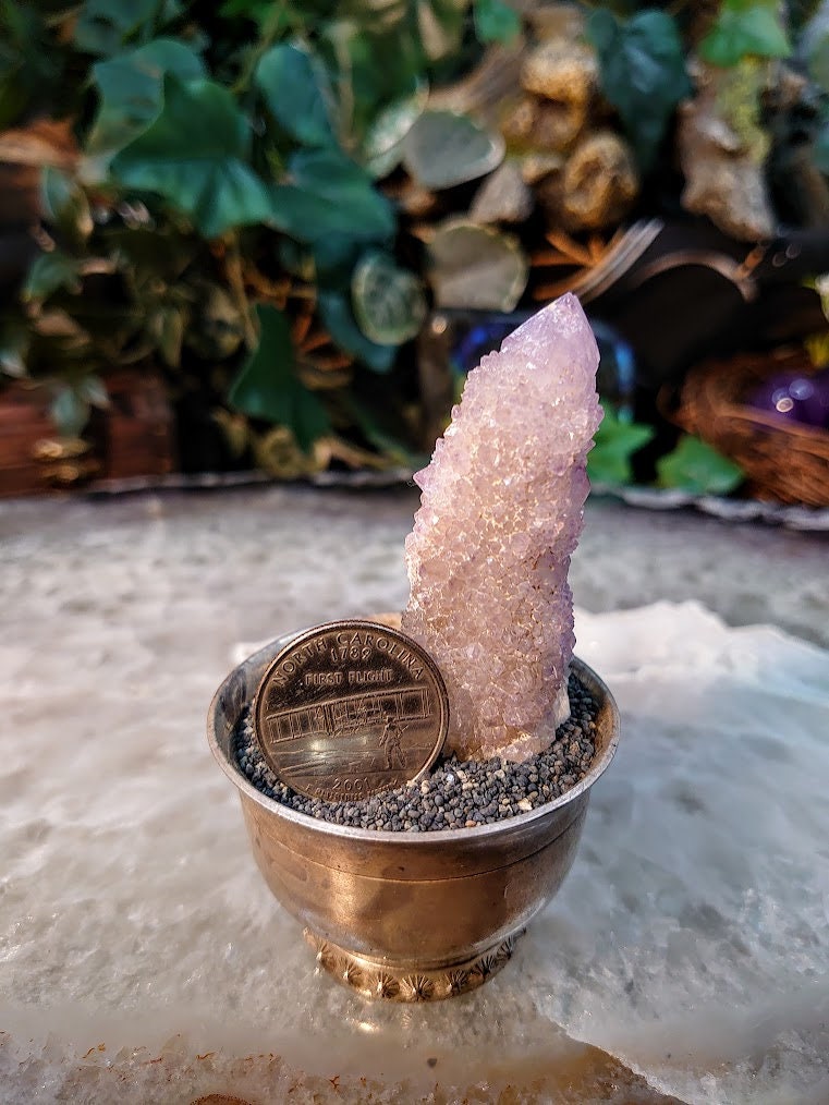 Spirit Quartz Finger from South Africa / 45.50g / Cactus Quartz / Spirit Amethyst for Crystal Healing / Meditation/ Reiki / Gifting