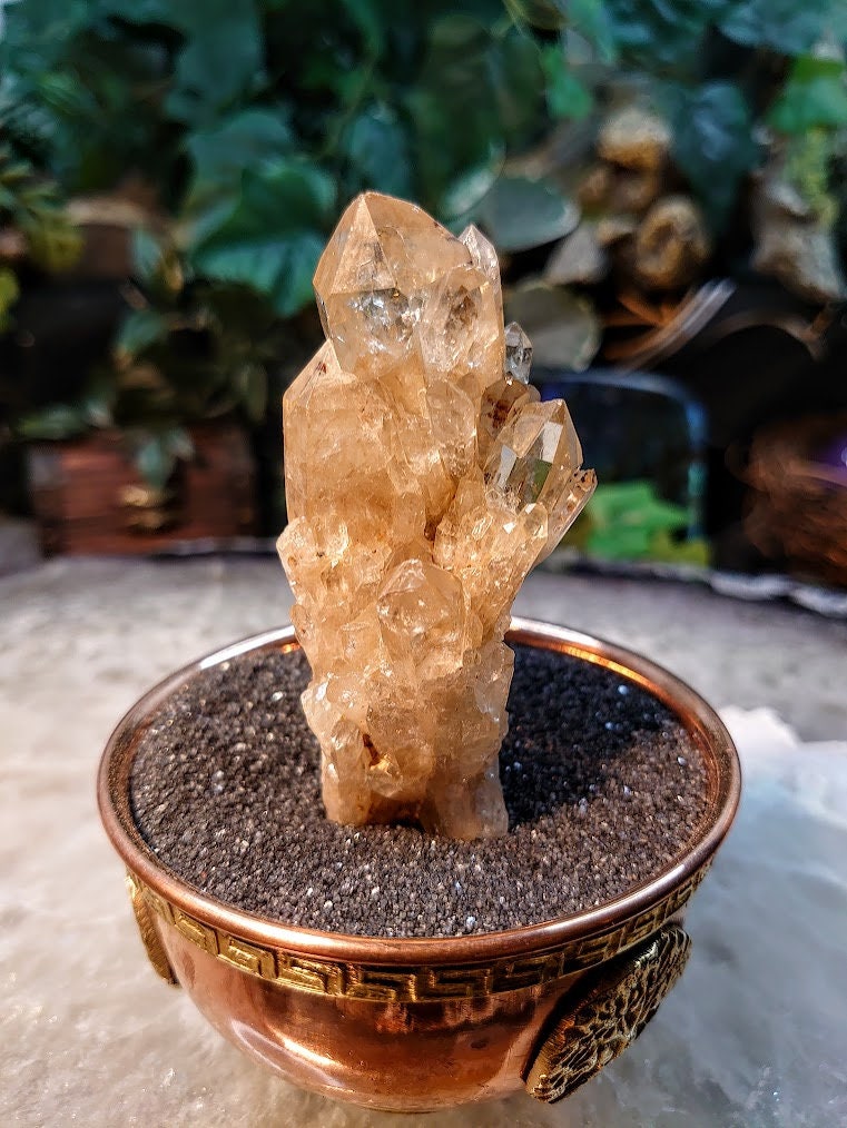 Natural Kundalini Congo Citrine Cluster for Altar and Home Decor / 91.12g / Energy Work / Crystal Healing / Reiki