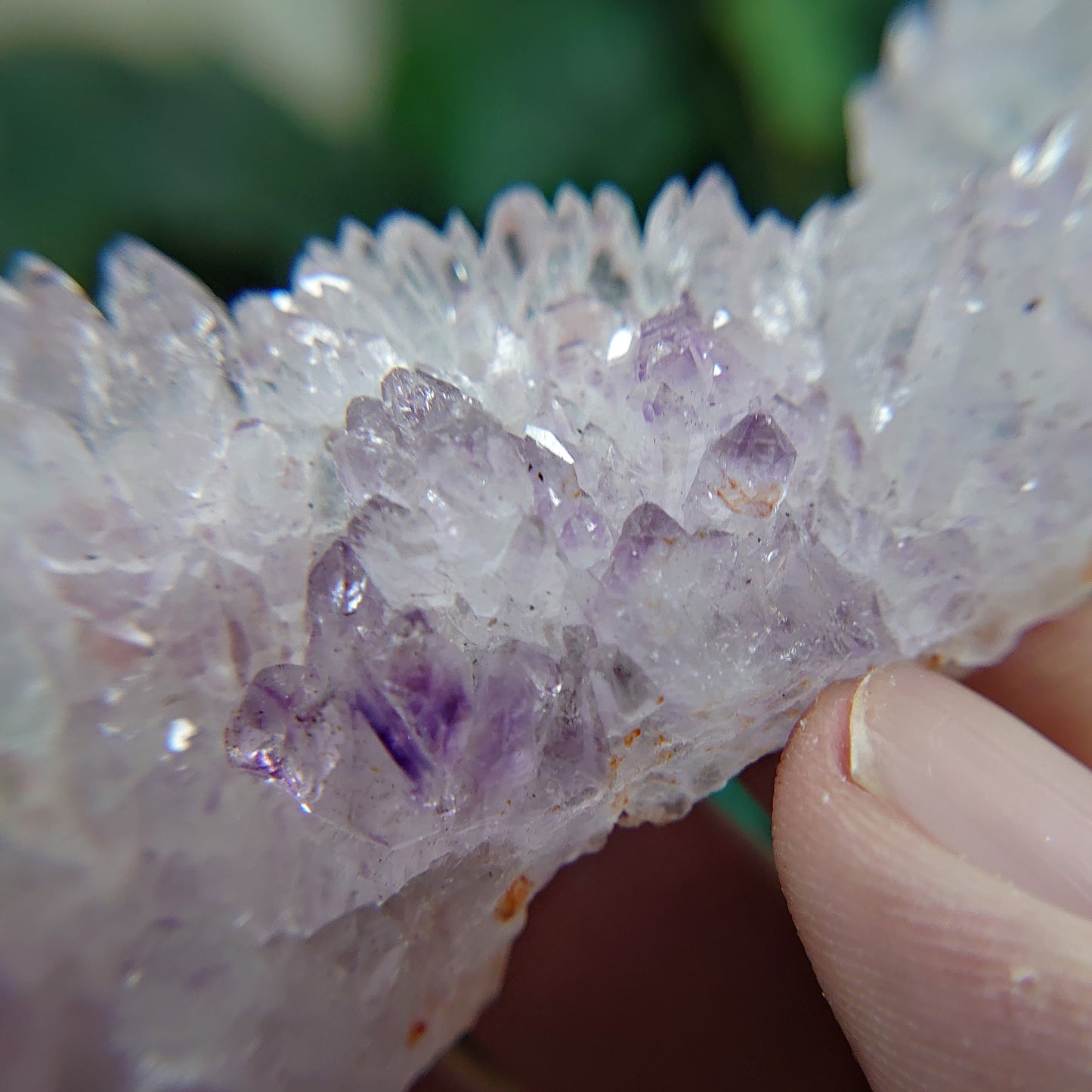 Quartz and Amethyst Water Etched Cluster from Karur, India for Meditation / 89.21g / Collection / Altar Decor