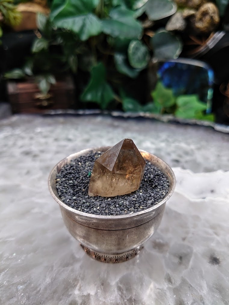 Small Natural Kundalini Congo Citrine Point for Altar and Home Decor / 14.58g / Energy Work / Crystal Healing / Reiki
