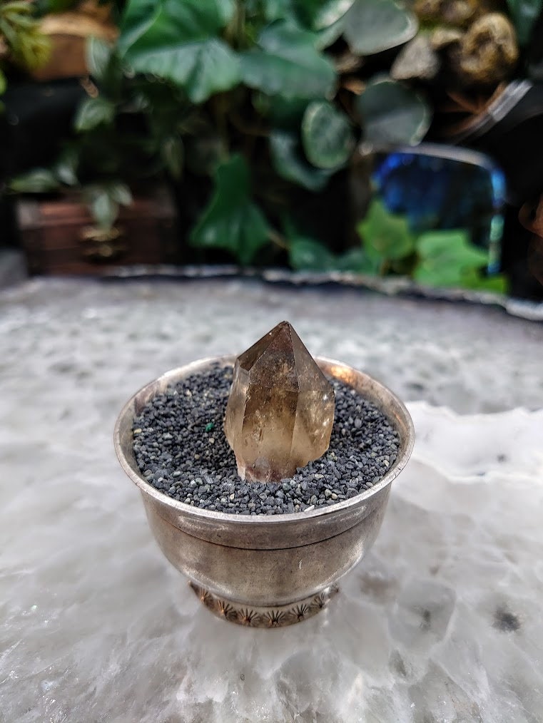 Small Natural Kundalini Congo Citrine Point for Altar and Home Decor / 14.58g / Energy Work / Crystal Healing / Reiki