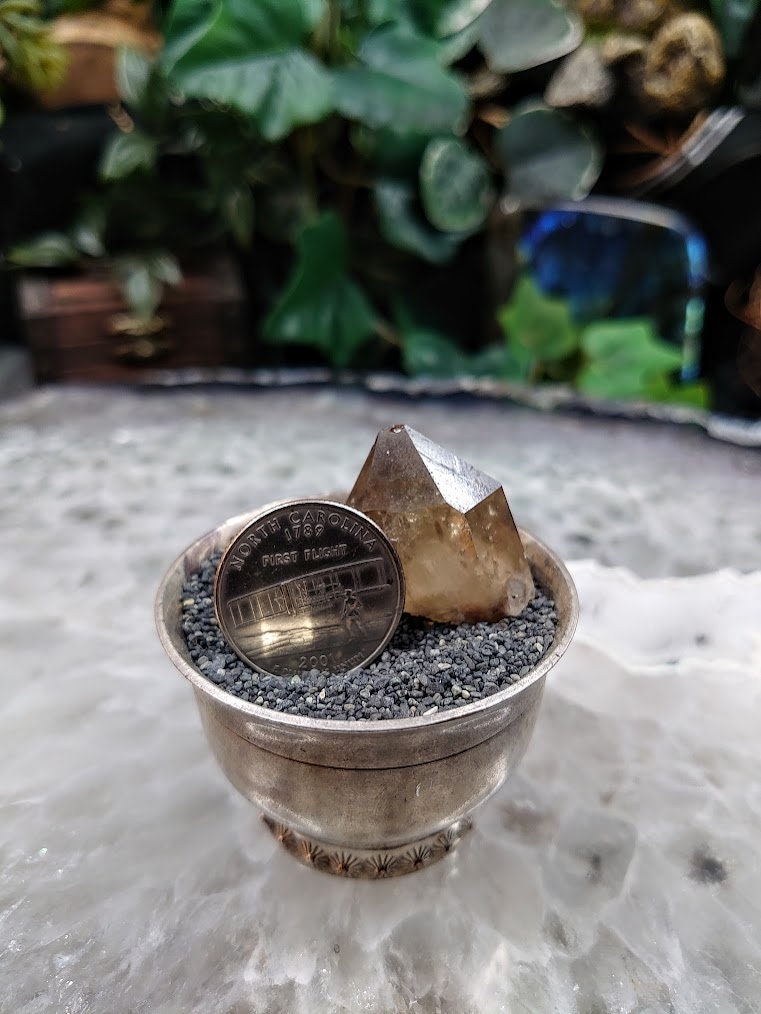 Small Natural Kundalini Congo Citrine Point for Altar and Home Decor / 14.58g / Energy Work / Crystal Healing / Reiki