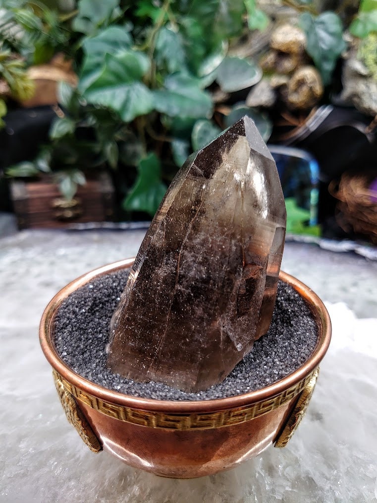 Natural Smoky Quartz Point from Malawi, Africa for Collection / 154g / Home & Altar Decor / Protection / Small Cabinet Class