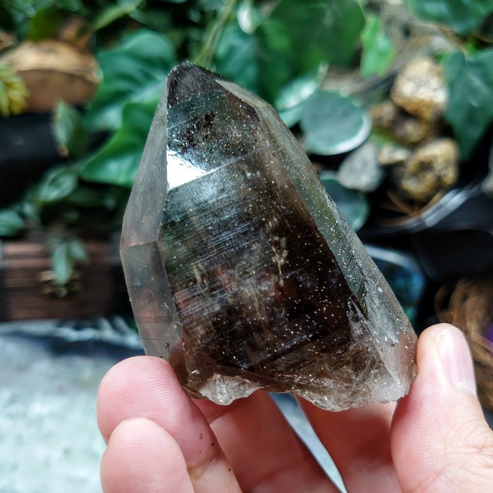 Natural Smoky Quartz Point from Malawi, Africa for Collection / 154g / Home & Altar Decor / Protection / Small Cabinet Class