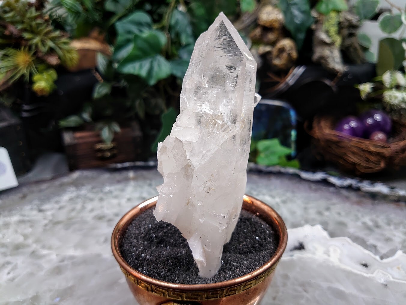 Awesome Colombian Clear Quartz Cluster for Collection / 182g / Natural Clear Quartz / Crystal Grids/ Meditation / Small Cabinet Size