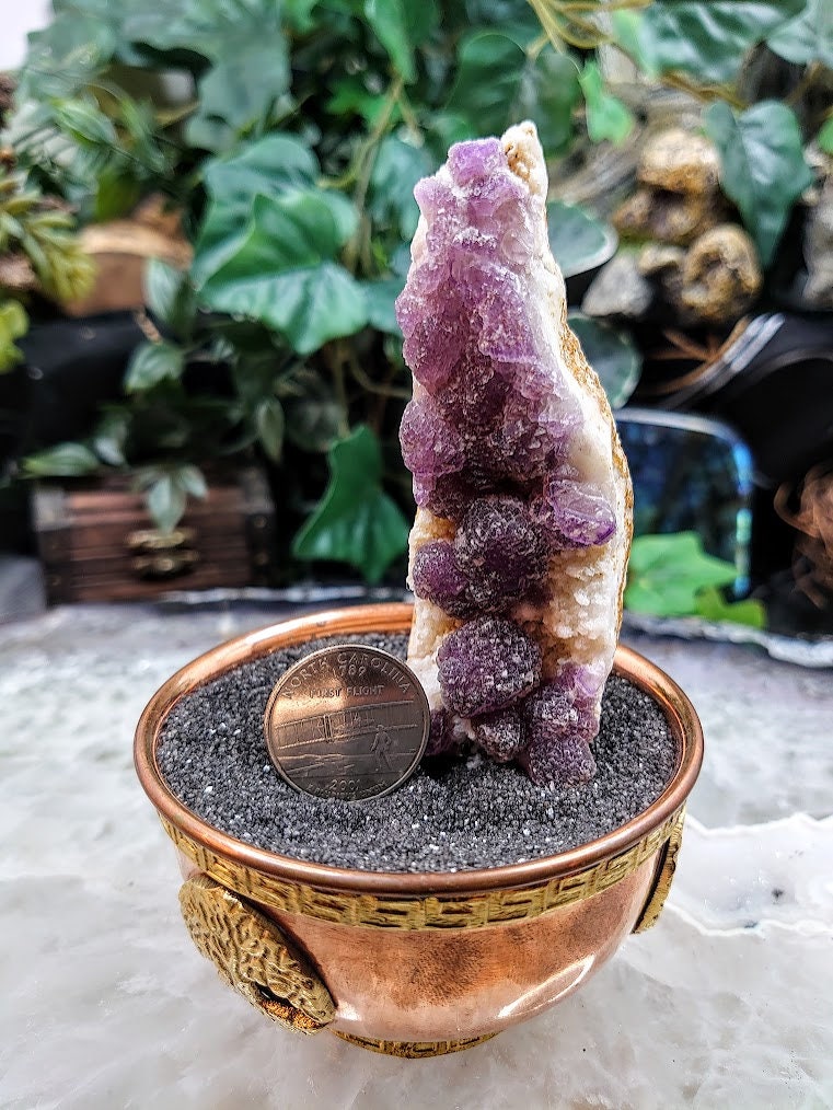Purple Fluorite Cluster From La Navidad Mine, Mexico for Altar Decor / 118.19g / Small Cabinet Class / Collection