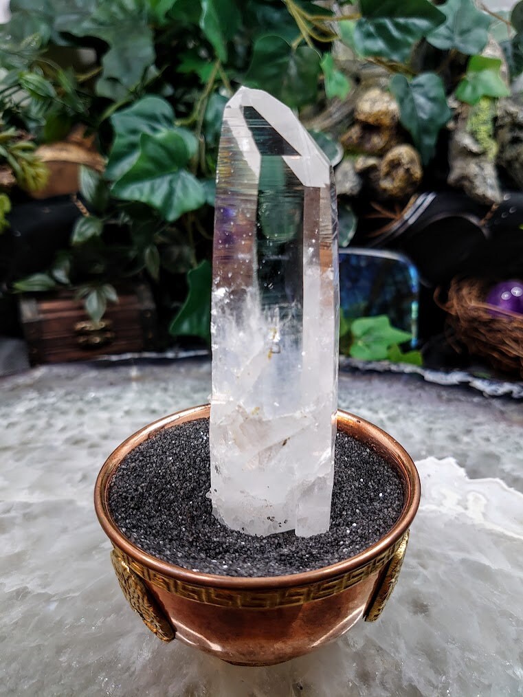 4 1/4" Gorgeous Colombian Clear Quartz Point for Crystal Healing / 156g / Natural Clear Quartz / Collection / Meditation / Reiki