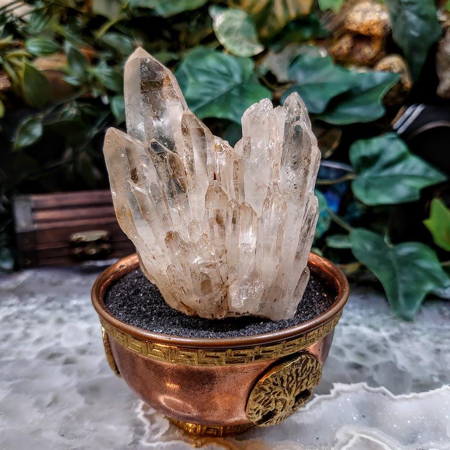 Congo Lemurian Quartz Cluster with Self Healing from DRC for Crystal Healing / 187g / Meditation / Collection / Rare Find