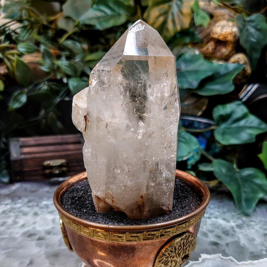 4" Congo Lemurian Clear Quartz Point from DRC for Crystal Healing / 238g / Meditation / Collection