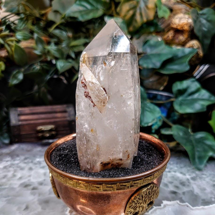 4" Congo Lemurian Clear Quartz Point from DRC for Crystal Healing / 238g / Meditation / Collection