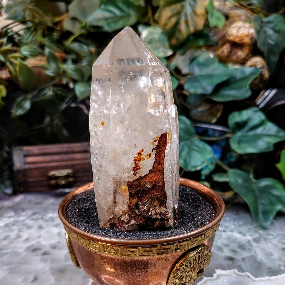 4" Congo Lemurian Clear Quartz Point from DRC for Crystal Healing / 238g / Meditation / Collection