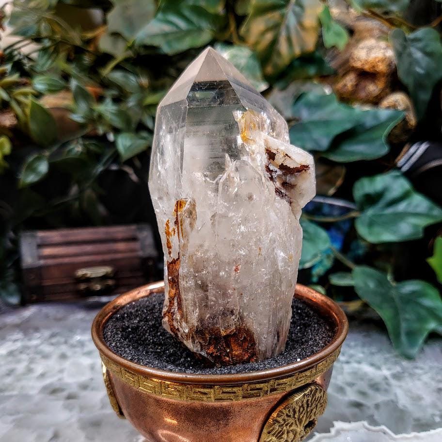 4" Congo Lemurian Clear Quartz Point from DRC for Crystal Healing / 238g / Meditation / Collection