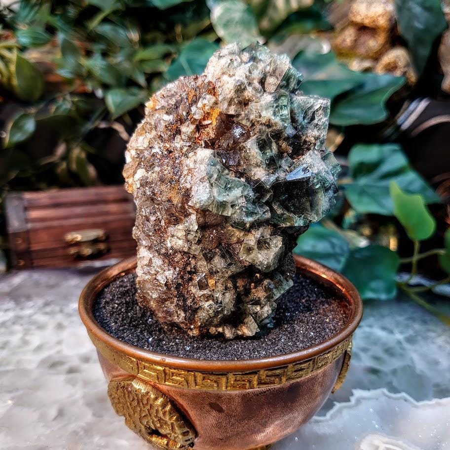 Milky Way Pocket Blue/Green Fluorite Cluster, Diana Maria Mine, Rogerley Quarry From United Kingdom / 220g / Small Cabinet Size