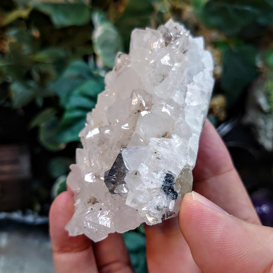 Milky Way Pocket Blue/Green Fluorite Cluster on Quartz, Diana Maria Mine, Rogerley Quarry From United Kingdom / 184g / Small Cabinet Size