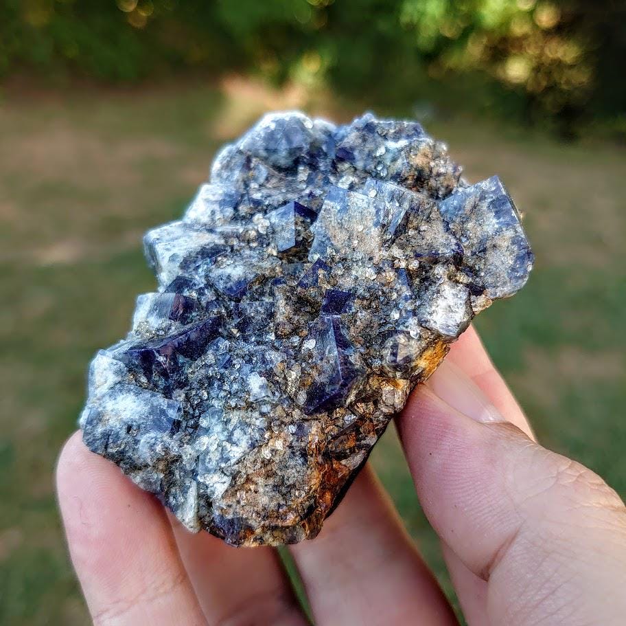 Milky Way Pocket Blue/Green Fluorite Cluster with Quartz, Diana Maria Mine, Rogerley Quarry From United Kingdom / 168g / Small Cabinet Size