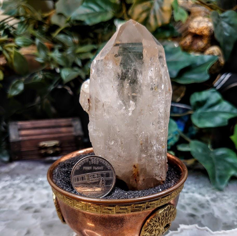 4" Congo Lemurian Clear Quartz Point from DRC for Crystal Healing / 238g / Meditation / Collection