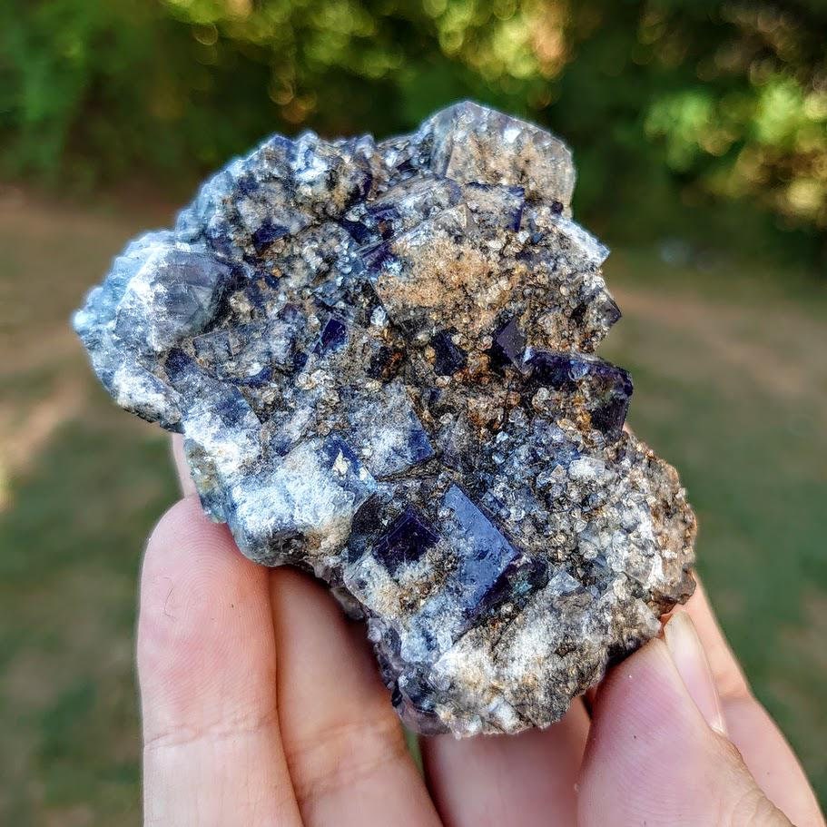 Milky Way Pocket Blue/Green Fluorite Cluster with Quartz, Diana Maria Mine, Rogerley Quarry From United Kingdom / 168g / Small Cabinet Size