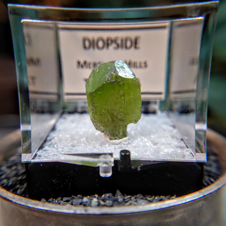 13.95ct Natural Diopside Gemstone from Manyara Region, Tanzania for Crystal Healing / Meditation / Thumbnail Size / Collection / Green Jewel
