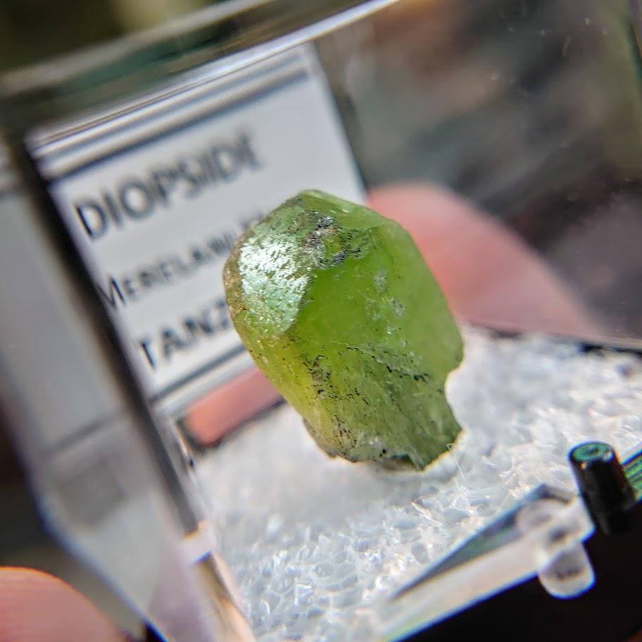 13.95ct Natural Diopside Gemstone from Manyara Region, Tanzania for Crystal Healing / Meditation / Thumbnail Size / Collection / Green Jewel