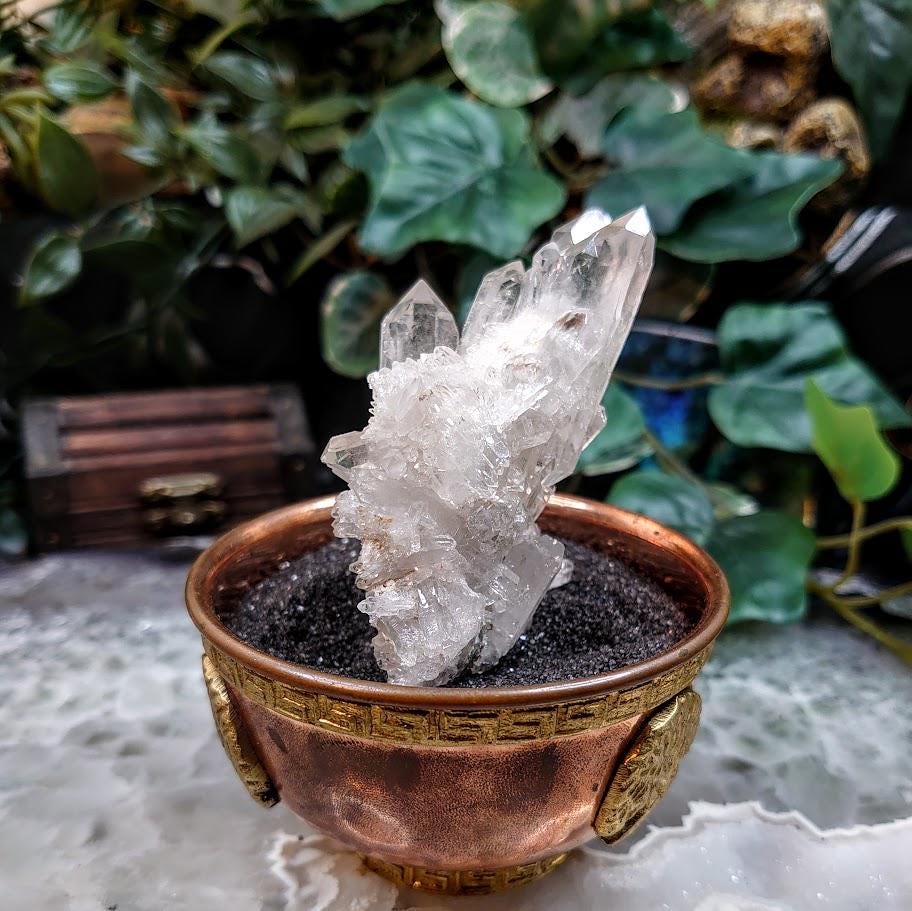 Clear Quartz Cluster from Minas Gerais, Brazil for Crystal Healing / 82.92g / Meditation / Altar Decor