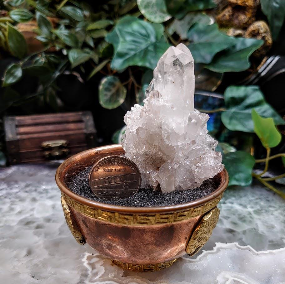 Clear Quartz Cluster from Minas Gerais, Brazil for Crystal Healing / 82.92g / Meditation / Altar Decor