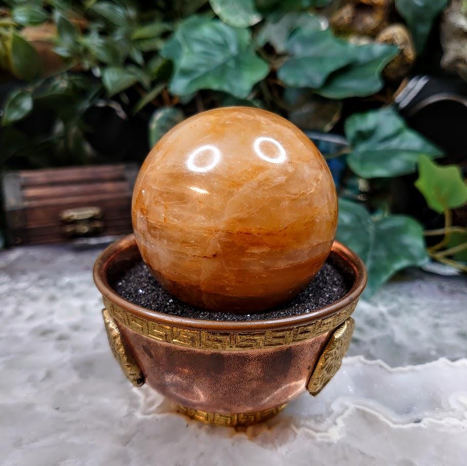 2 1/4" Golden Healer Sphere from Madagascar for Altar and Home Decor / Energy Work / Crystal Healing / Reiki / Limonite