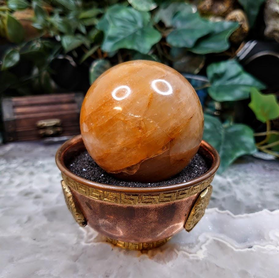 2 1/4" Golden Healer Sphere from Madagascar for Altar and Home Decor / Energy Work / Crystal Healing / Reiki / Limonite