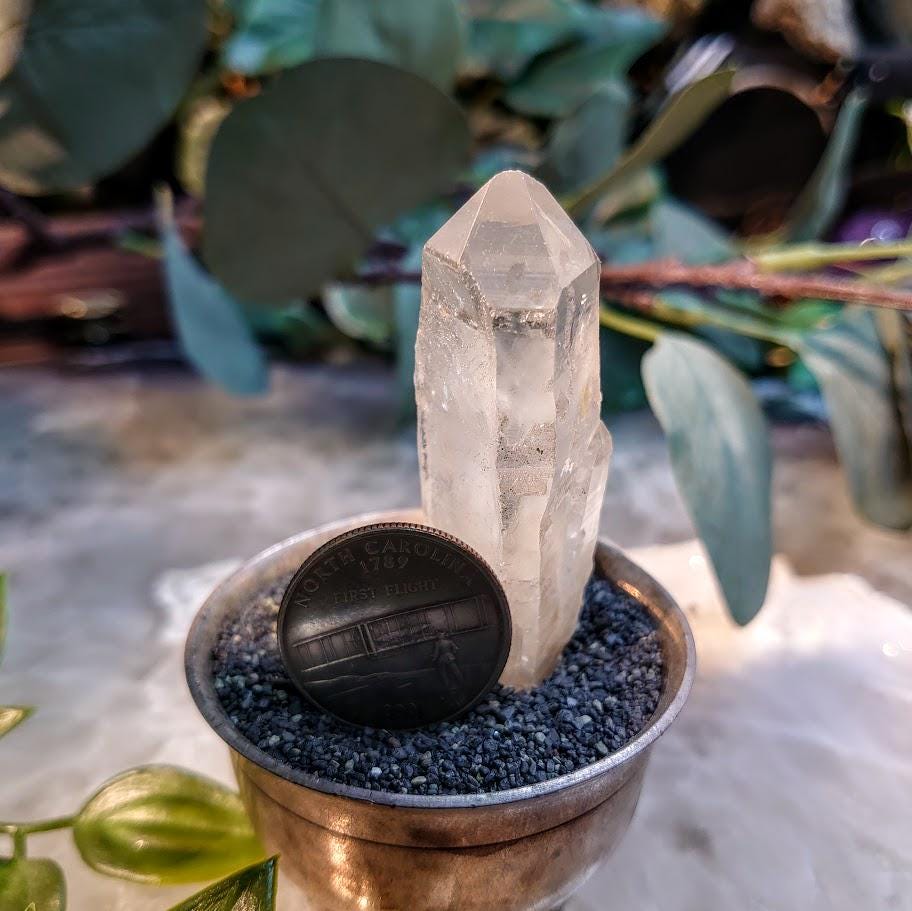 2.75" Congo Lemurian Clear Quartz Point from DRC for Crystal Healing / 53.35g / Meditation / Collection