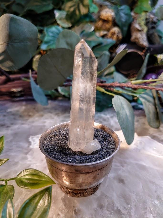 3" Congo Lemurian Clear Quartz Point from DRC for Crystal Healing / 32.14g / Meditation / Collection