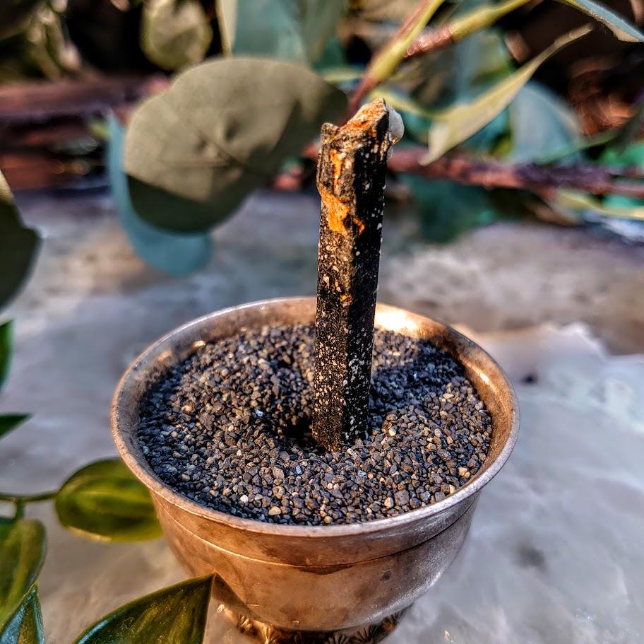 2" Glossy Black Aegirine Crystal Rod from Malawi, Africa for Crystal Healing / 9.52g / Home and Altar Decor / Negative Protection