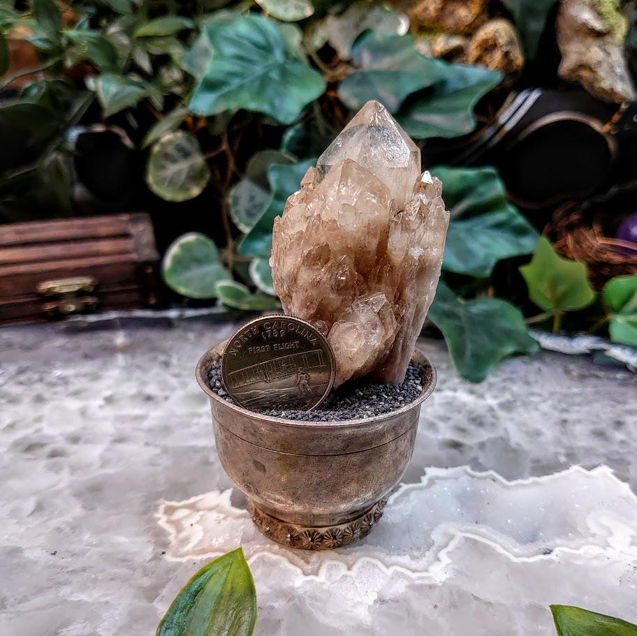 Natural Kundalini Congo Pale Citrine Cluster for Altar and Home Decor / 82.42g / Energy Work / Crystal Healing / Reiki